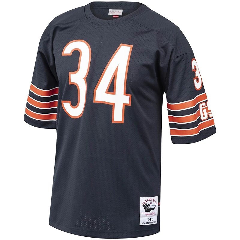 Maillot de joueur retraité authentique Throwback des Chicago Bears Mitchell & Ness Walter Payton bleu marine pour hommes
