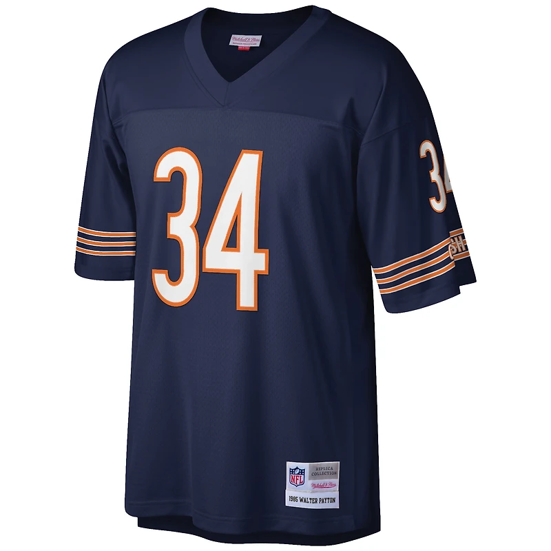 Maillot de réplique joueur retraité Mitchell & Ness Walter Payton Navy Chicago Bears Big Tall 1985 pour hommes