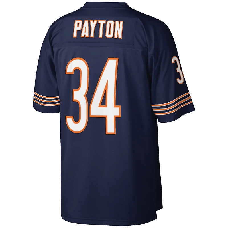 Maillot de réplique joueur retraité Mitchell & Ness Walter Payton Navy Chicago Bears Big Tall 1985 pour hommes