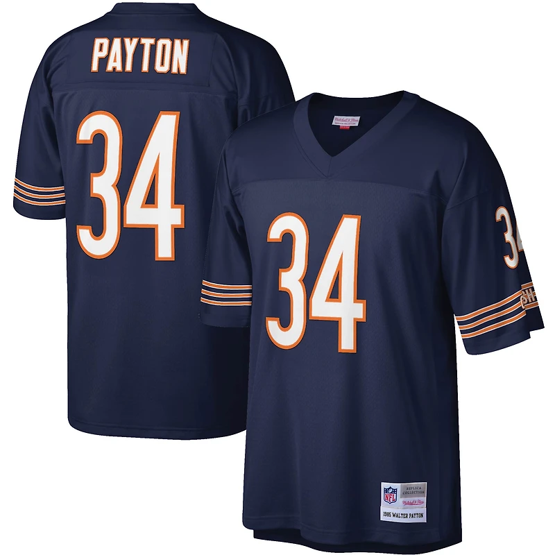 Maillot réplique Mitchell & Ness Walter Payton bleu marine des Chicago Bears pour homme