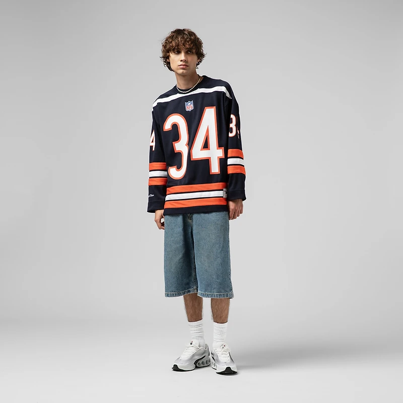 Maillot de hockey Mitchell & Ness Walter Payton bleu marine pour homme des Chicago Bears