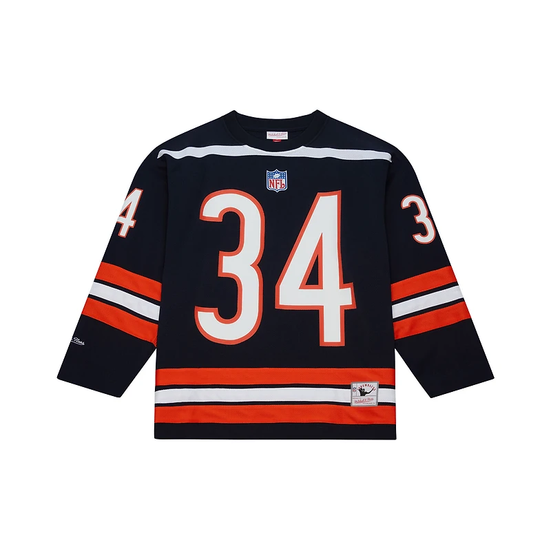 Maillot de hockey Mitchell & Ness Walter Payton bleu marine pour homme des Chicago Bears