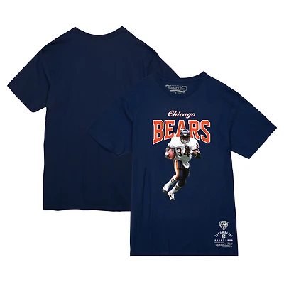 T-shirt Mitchell & Ness Walter Payton pour homme, joueur retraité des Chicago Bears, bleu marine