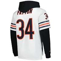 Sweat à capuche blanc pour homme Mitchell & Ness Walter Payton Chicago Bears avec nom et numéro de joueur Legacy Jersey