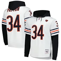 Sweat à capuche blanc pour homme Mitchell & Ness Walter Payton Chicago Bears avec nom et numéro de joueur Legacy Jersey