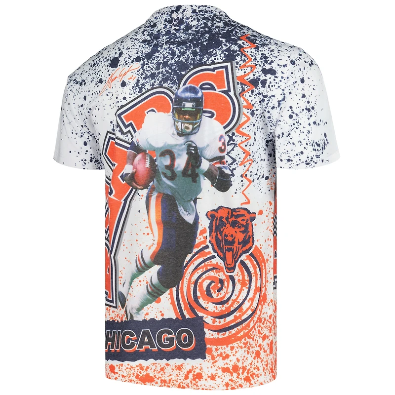 Men's Mitchell & Ness Walter Payton White Chicago Bears Retired Player Name Number Burst T-Shirt