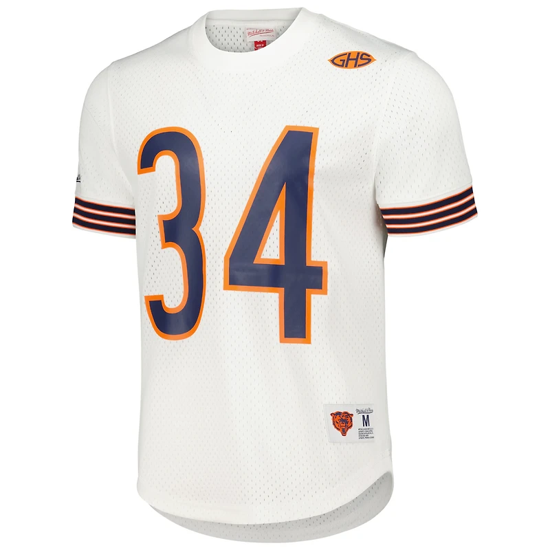 Haut en maille blanc pour homme avec nom et numéro de joueur retraité des Chicago Bears, Mitchell & Ness Walter Payton