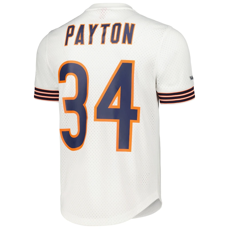 Men's Mitchell & Ness Walter Payton White Chicago Bears Retired Player Name Number Mesh Top