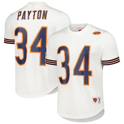 Men's Mitchell & Ness Walter Payton White Chicago Bears Retired Player Name Number Mesh Top