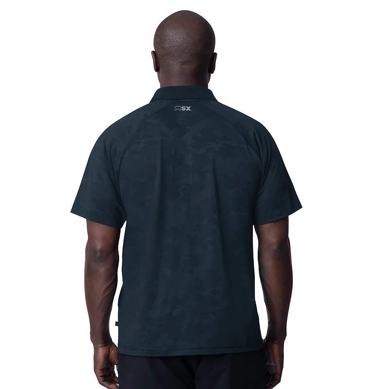Polo raglan bleu marine MSX by Michael Strahan pour homme des Chicago Bears