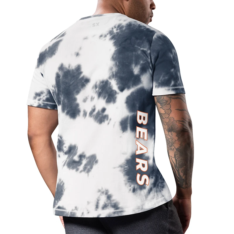 Men's MSX by Michael Strahan Navy Chicago Bears Freestyle Tie-Dye T-Shirt