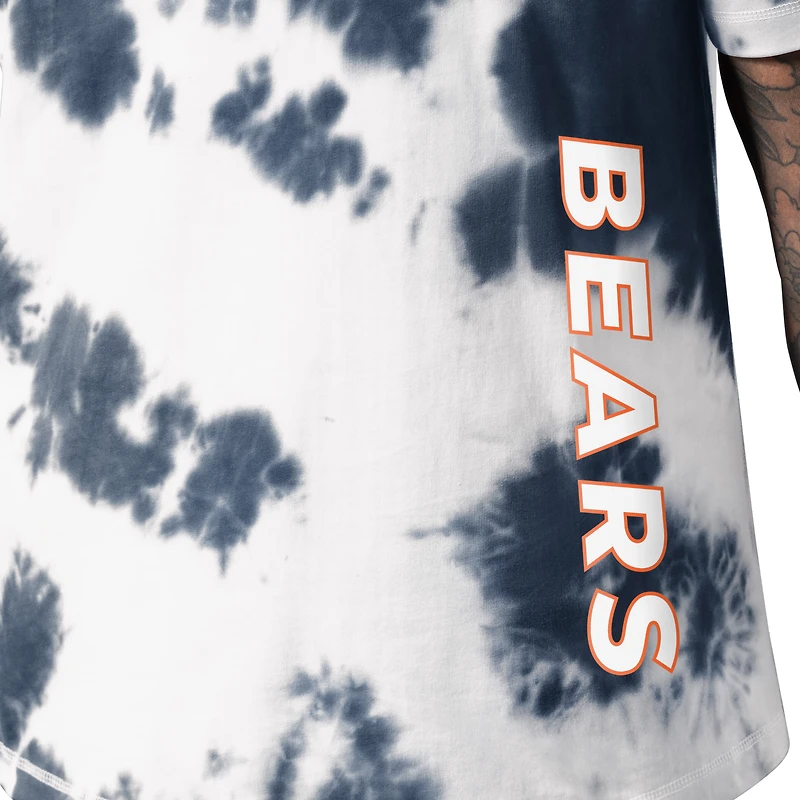 Men's MSX by Michael Strahan Navy Chicago Bears Freestyle Tie-Dye T-Shirt