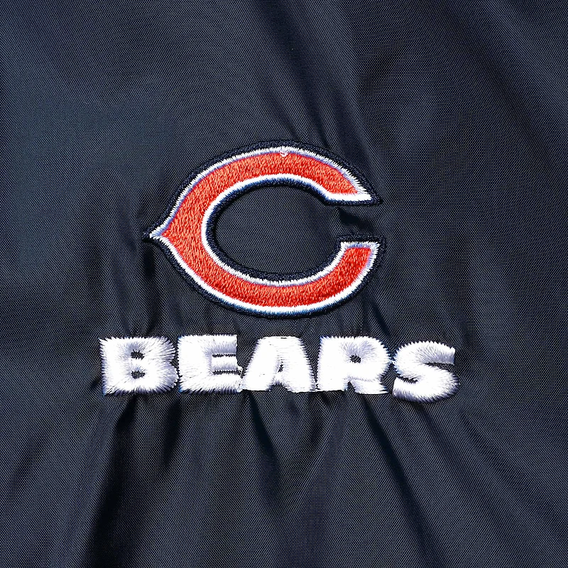 Men's Navy Chicago Bears Coaches Classic Raglan Full-Snap Windbreaker Jacket