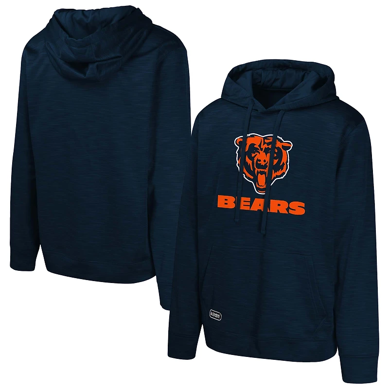 Sweat à capuche en polaire bleu marine Chicago Bears Streak pour homme
