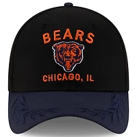 Casquette New Era 39THIRTY Flex noire/bleu marine pour homme, Chicago Bears, draft NFL 2025