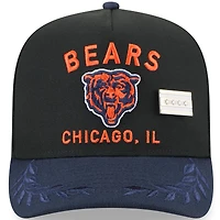 Casquette ajustée New Era 59FIFTY noire/bleu marine pour homme, modèle A-Frame, draft NFL 2025, des Chicago Bears