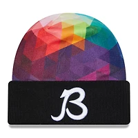 Bonnet en tricot à revers NFL Crucial Catch New Era noir pour hommes des Chicago Bears 2023
