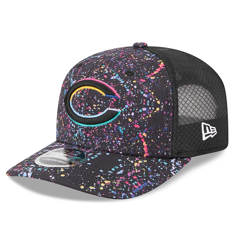 Casquette ajustable 9SEVENTY NFL Crucial Catch 2025 des Chicago Bears de New Era pour homme, noire