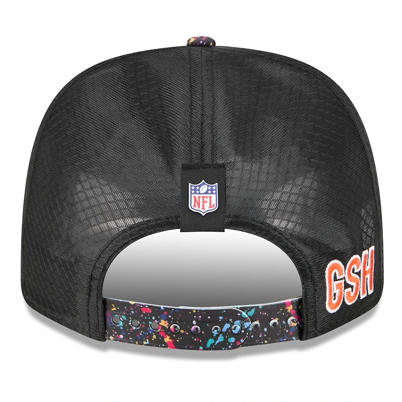 Casquette ajustable 9SEVENTY NFL Crucial Catch 2025 des Chicago Bears de New Era pour homme, noire
