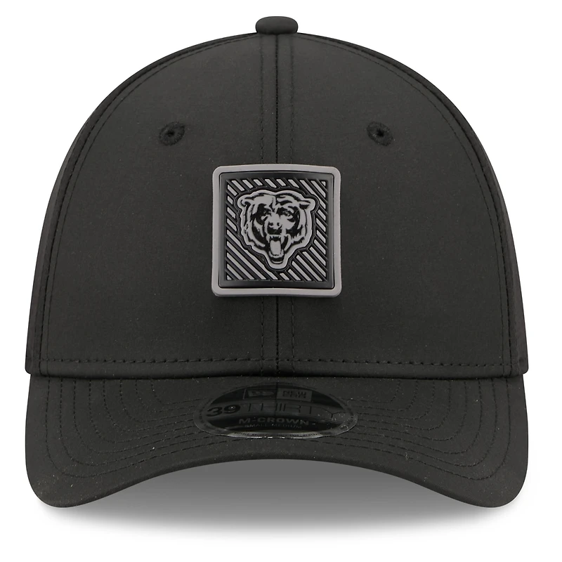 Casquette New Era noire Chicago Bears 2026 NFL Training Camp 39THIRTY Flex pour homme