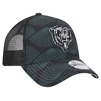 Casquette réglable Agave Trucker 9FORTY Chicago Bears New Era noire pour hommes