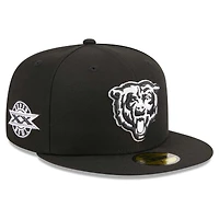 Casquette ajustée 59FIFTY noire avec logo alternatif des Chicago Bears pour hommes New Era