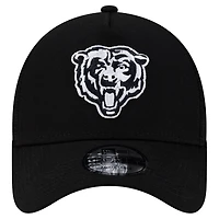 Men's New Era Black Chicago Bears City Script 9FORTY A-Frame Adjustable Hat