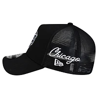 Men's New Era Black Chicago Bears City Script 9FORTY A-Frame Adjustable Hat