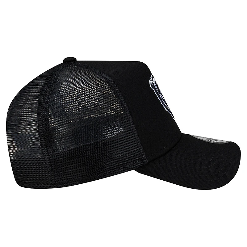 Men's New Era Black Chicago Bears City Script 9FORTY A-Frame Adjustable Hat