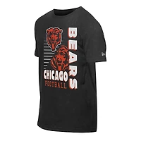 Men's New Era Black Chicago Bears Enzyme Washed Oversized T-Shirt
