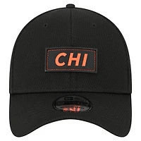 Men's New Era  Black Chicago Bears Scoreboard 39THIRTY Flex Hat