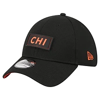 Men's New Era  Black Chicago Bears Scoreboard 39THIRTY Flex Hat