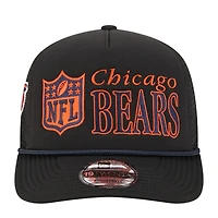 Men's New Era Black Chicago Bears Throwback Foam 19TWENTY Adjustable Hat