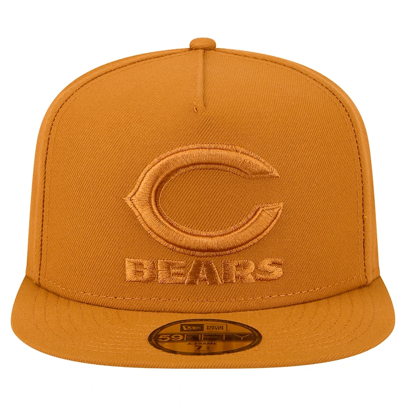 Casquette ajustée A-Frame 59FIFTY pour homme, coloris marron, des Chicago Bears de New Era