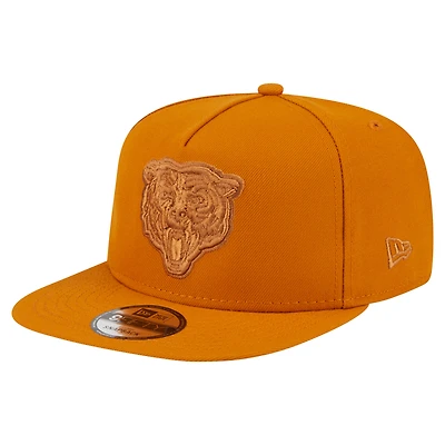Men's New Era  Brown Chicago Bears Color Pack A-Frame 9FIFTY Snapback Hat