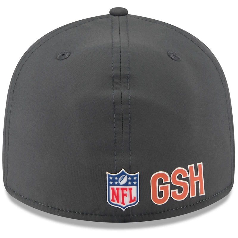 Men's New Era Charcoal Chicago Bears 2025 Sideline Cold Weather Retro Crown 59FIFTY Fitted Hat