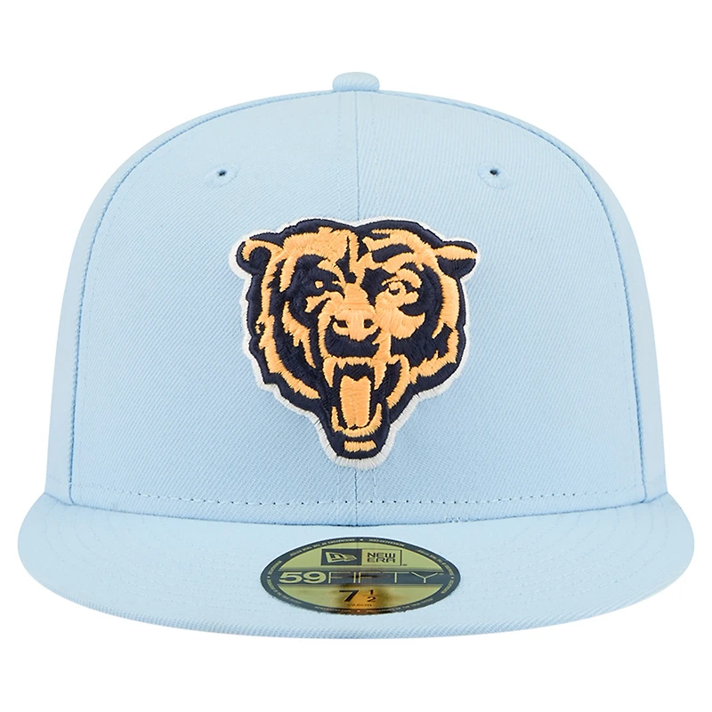 Men's New Era Coastal Blue Chicago Bears 59FIFTY Fitted Hat