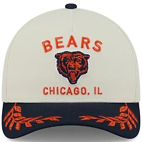 Casquette ajustable New Era 9FORTY A-Frame M-Crown pour homme, crème/bleu marine, Chicago Bears, draft NFL 2025