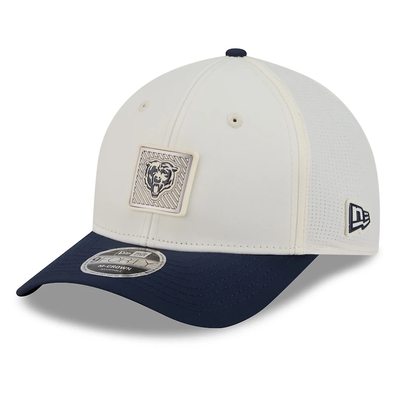 Men's New Era Cream/Navy Chicago Bears 2026 NFL Training Camp 9FORTY Adjustable Hat