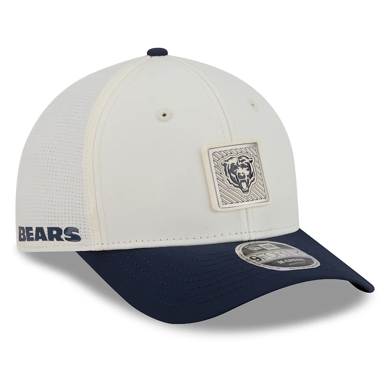 Men's New Era Cream/Navy Chicago Bears 2026 NFL Training Camp 9FORTY Adjustable Hat