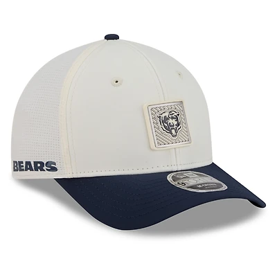 Men's New Era Cream/Navy Chicago Bears 2026 NFL Training Camp 9FORTY Adjustable Hat