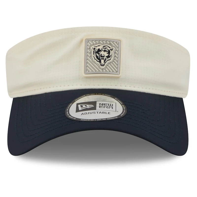 Men's New Era Cream/Navy Chicago Bears 2026 NFL Training Camp Adjustable Visor