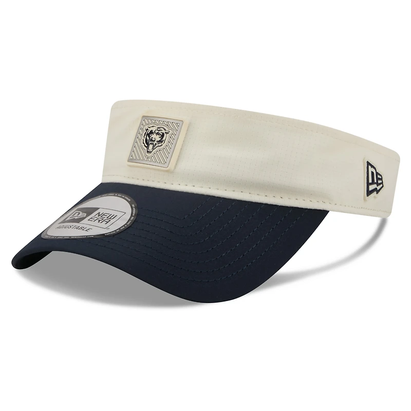 Men's New Era Cream/Navy Chicago Bears 2026 NFL Training Camp Adjustable Visor
