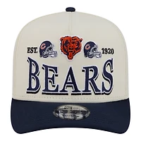 Men's New Era  Cream/Navy Chicago Bears A-Frame 9FIFTY Snapback Hat