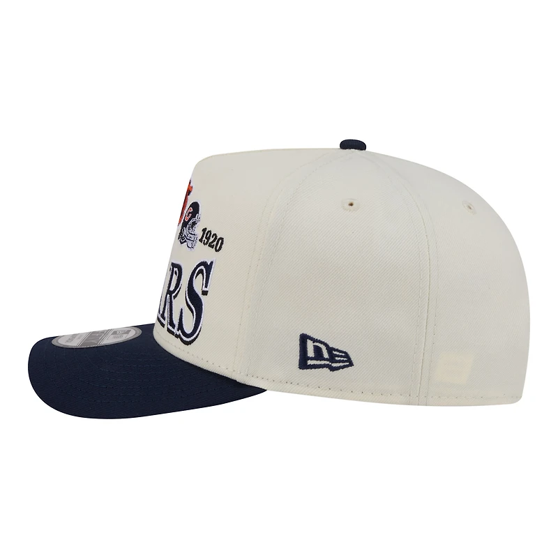 Men's New Era  Cream/Navy Chicago Bears A-Frame 9FIFTY Snapback Hat