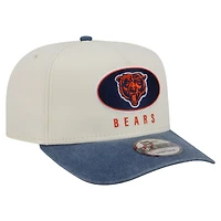 Men's New Era  Cream/Navy Chicago Bears Washed A-Frame 9FIFTY Snapback Hat
