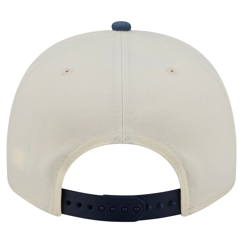 Men's New Era  Cream/Navy Chicago Bears Washed A-Frame 9FIFTY Snapback Hat