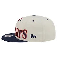 Casquette snapback New Era 9FIFTY surdimensionnée à slogan Chicago Bears, couleur crème, pour homme