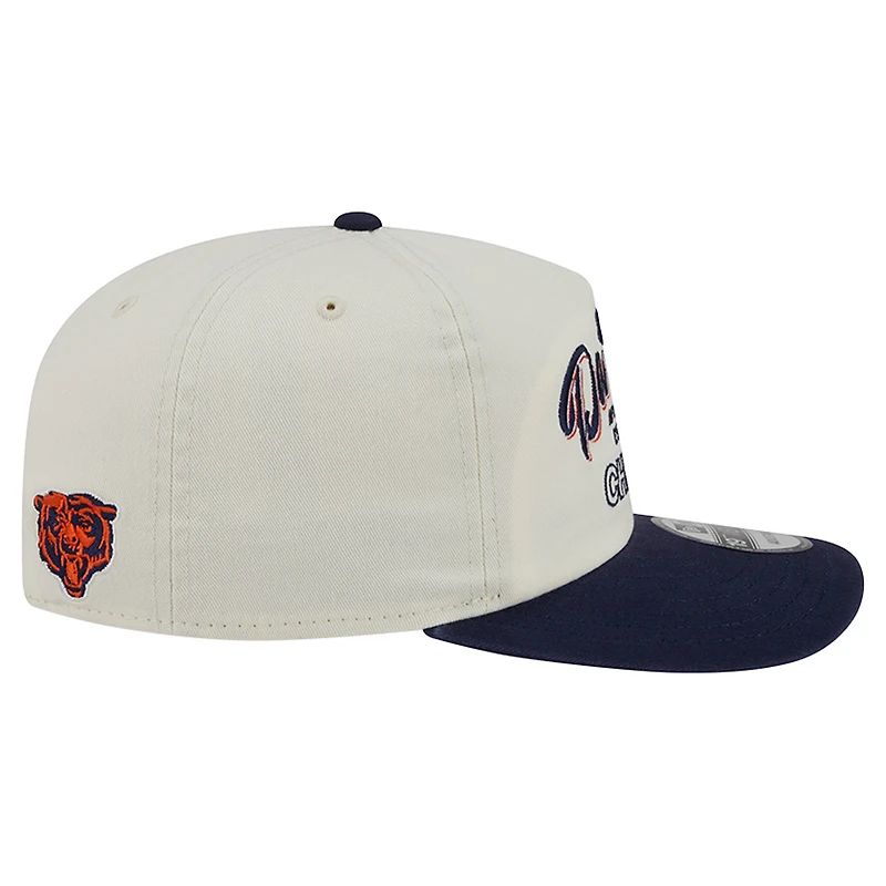 Men's New Era Cream Chicago Bears Script 19TWENTY Adjustable Hat