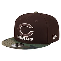Casquette snapback New Era 9FIFTY pour homme, marron fonc